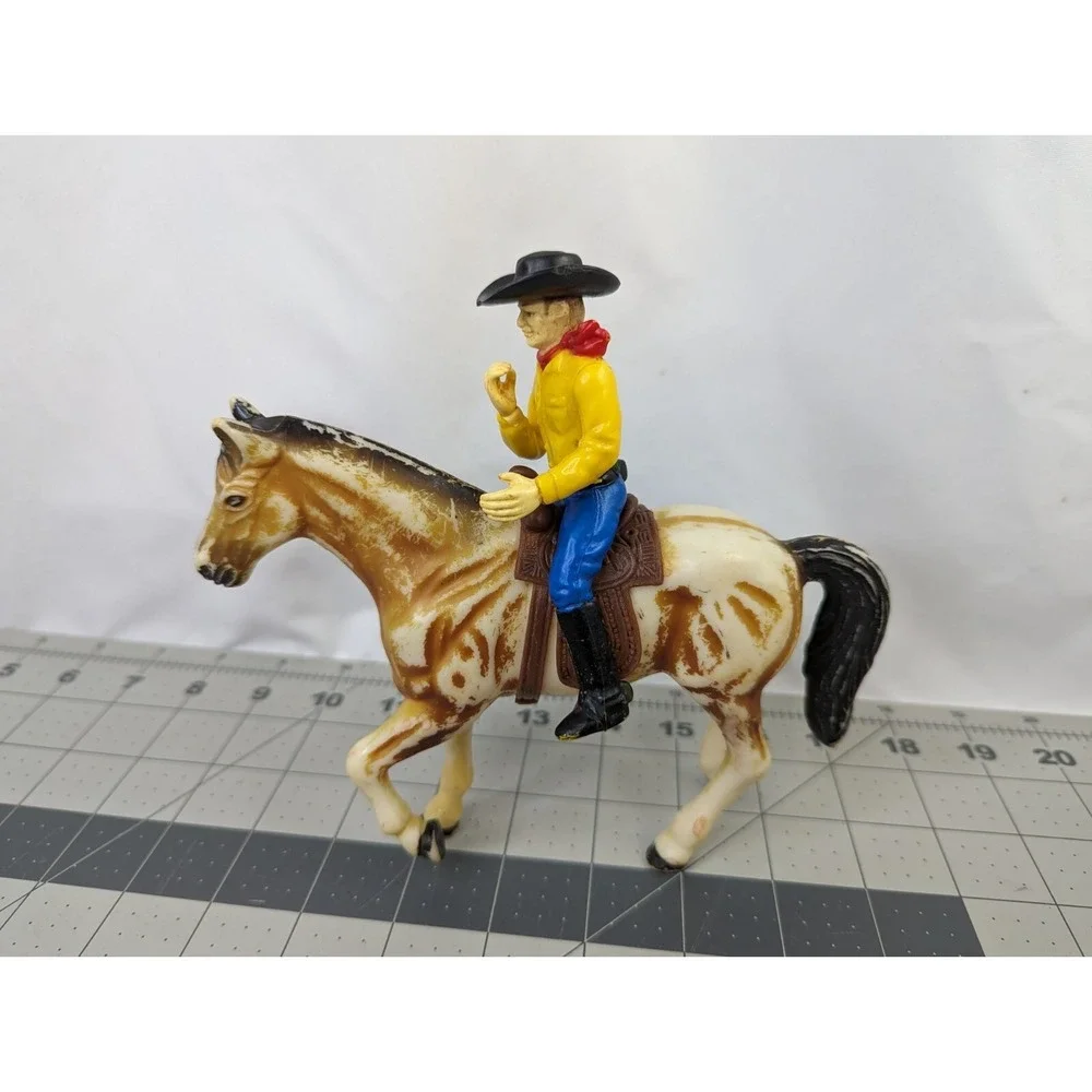 Vintage Plastic Horse Vinyl Cowboy Figure Hong Kong‎